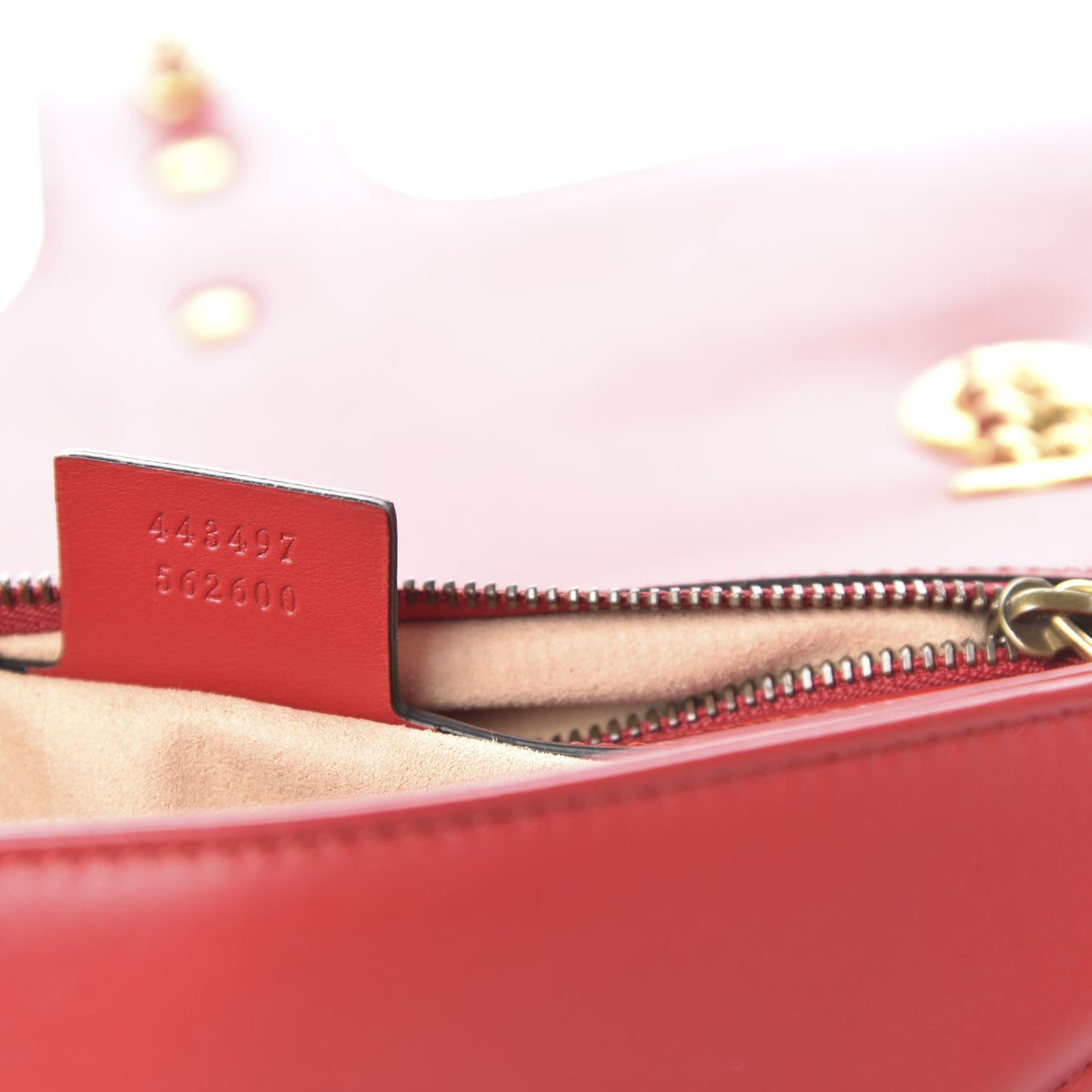 Calfskin Matelasse Small GG Marmont Shoulder Bag Hibiscus Red