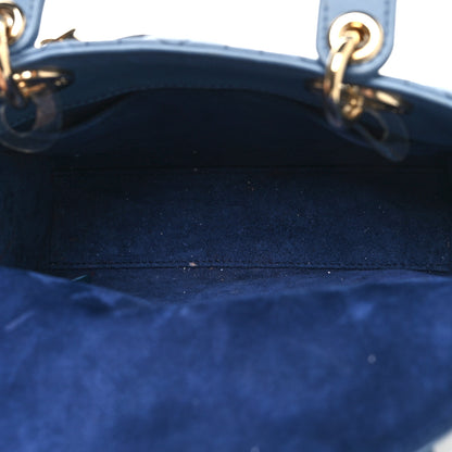 Christian Dior Lambskin Cannage Gradient Small My ABCDior Lady Dior Indigo Blue 5 of 15