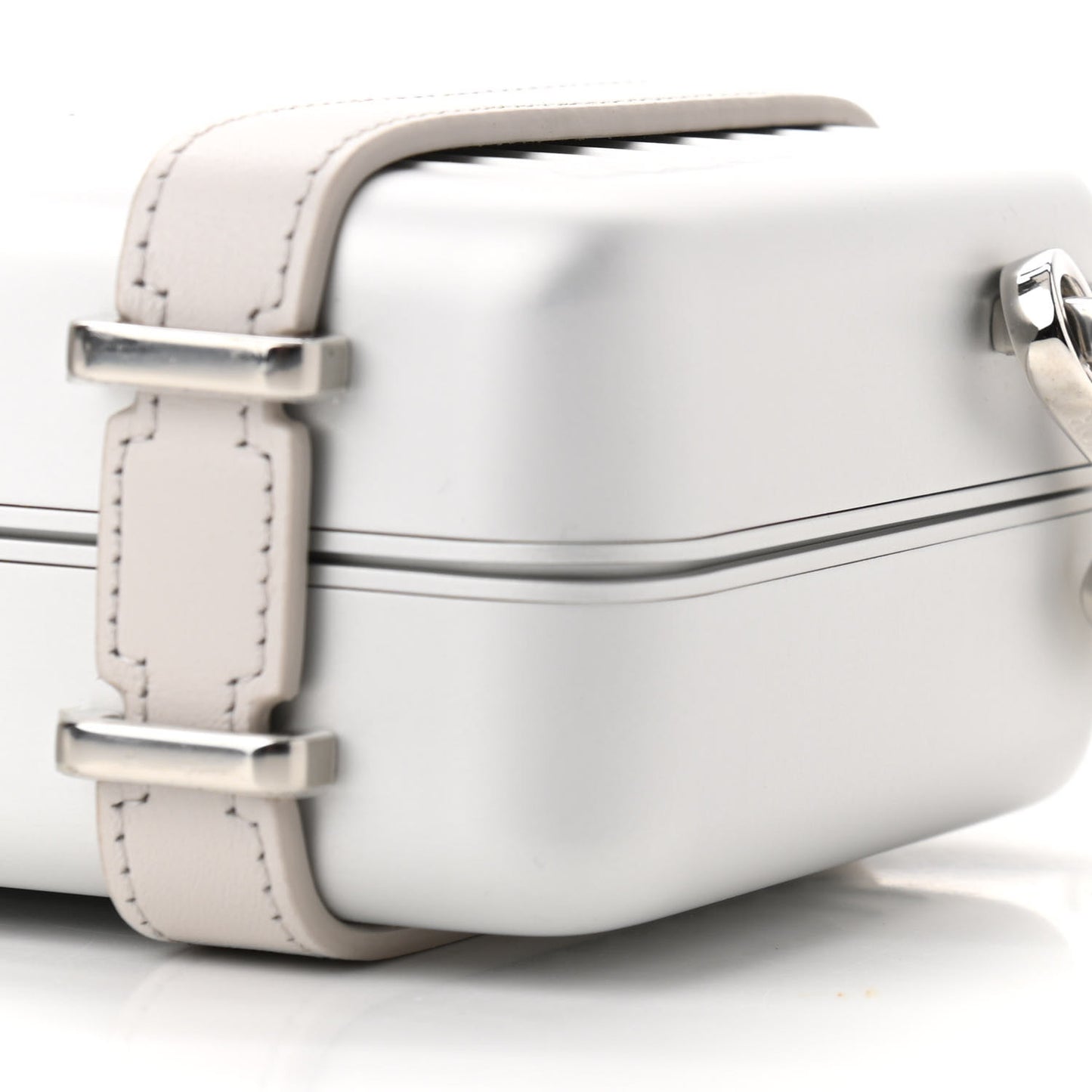 X RIMOWA Aluminum Personal Clutch On Strap Silver