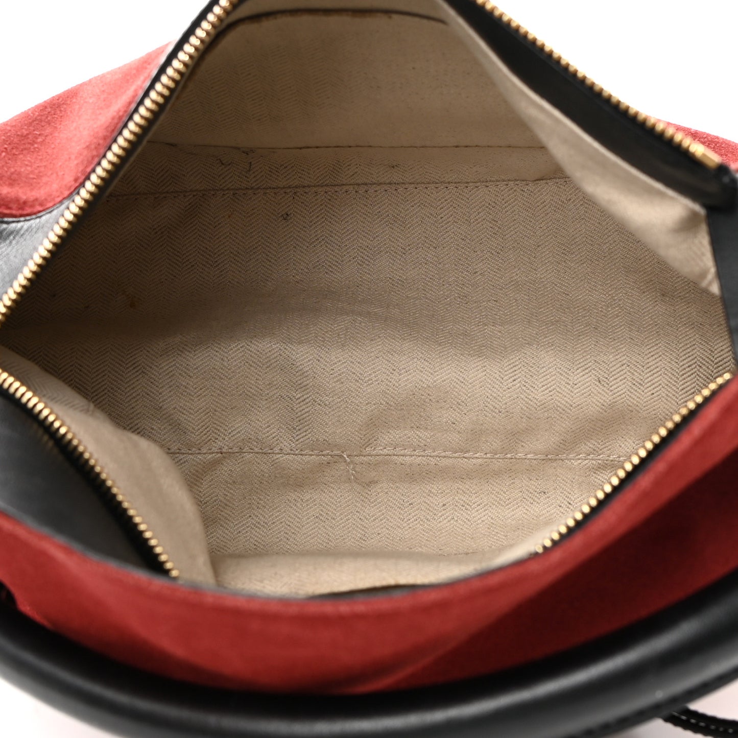 Suede Medium Puzzle Bag Red