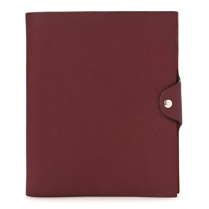 Hermes Togo Ulysse MM Notebook Cover Rouge H 1 of 8
