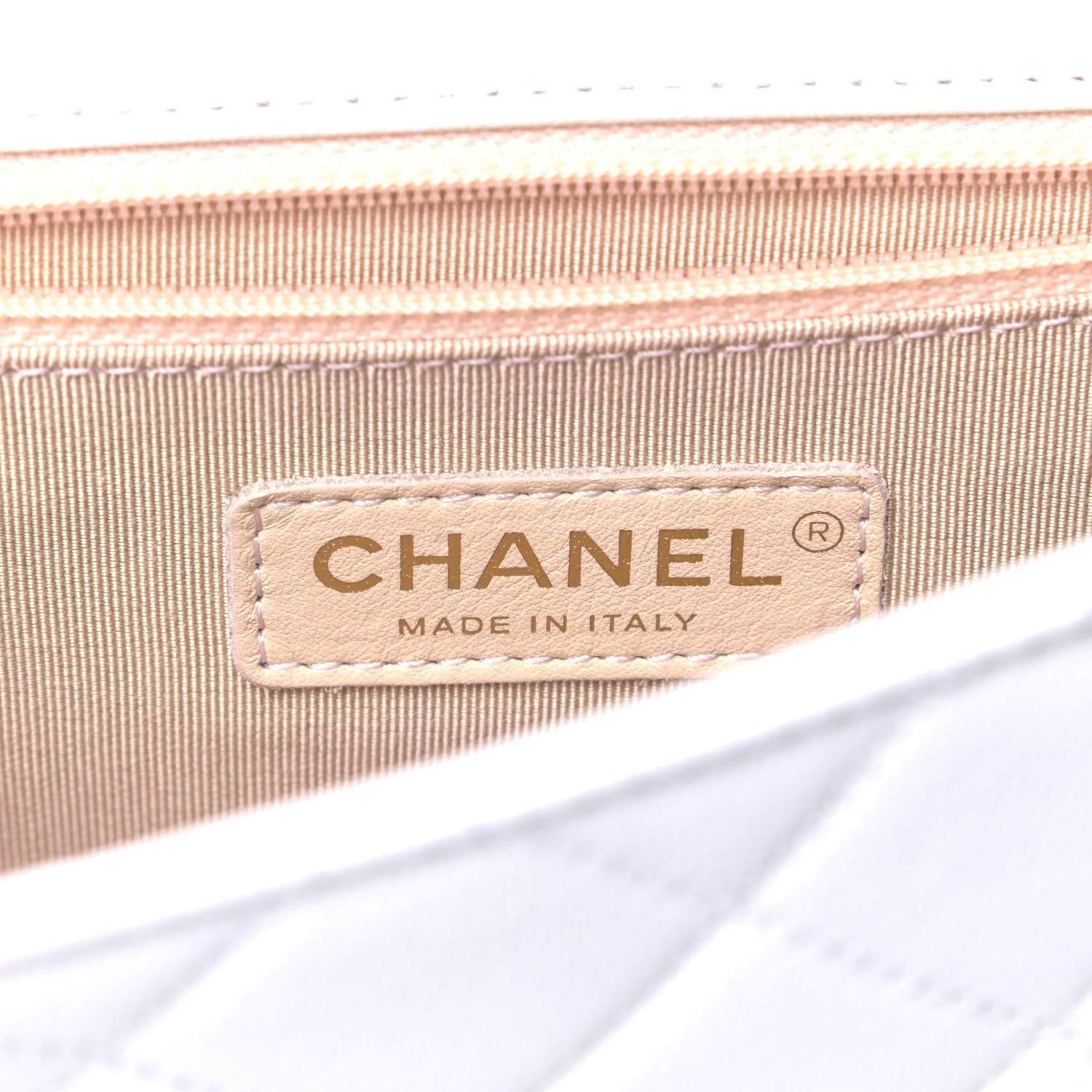 Chanel Lambskin Quilted Large Pearl Chain Flap Bag White 5 of 5