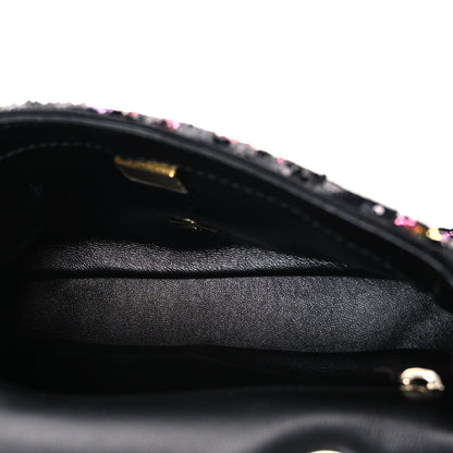 Chanel Sequin CC Small Single Flap Black Multicolor 5 of 10