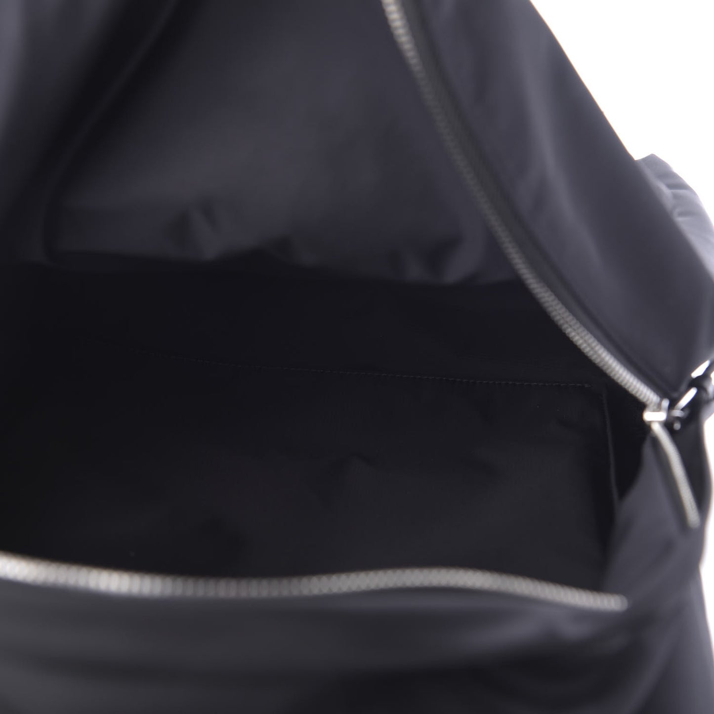 Nylon Logo Print Backpack Black