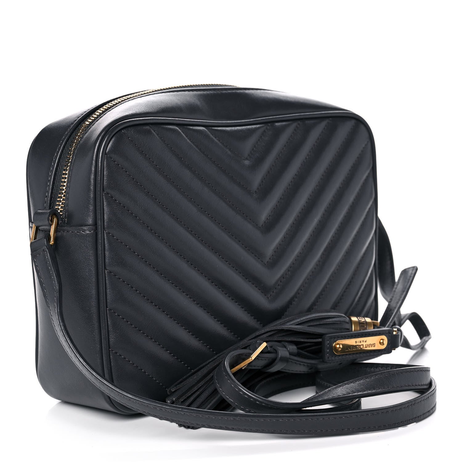 Saint Laurent Calfskin Matelasse Monogram Lou Camera Bag Dark Smog 3 of 10