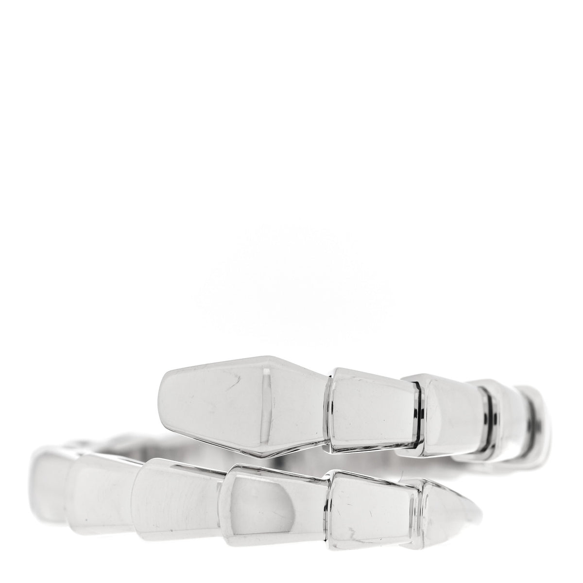 Bulgari 18K White Gold Serpenti Viper Ring 57/8 58/8.25 1 of 4
