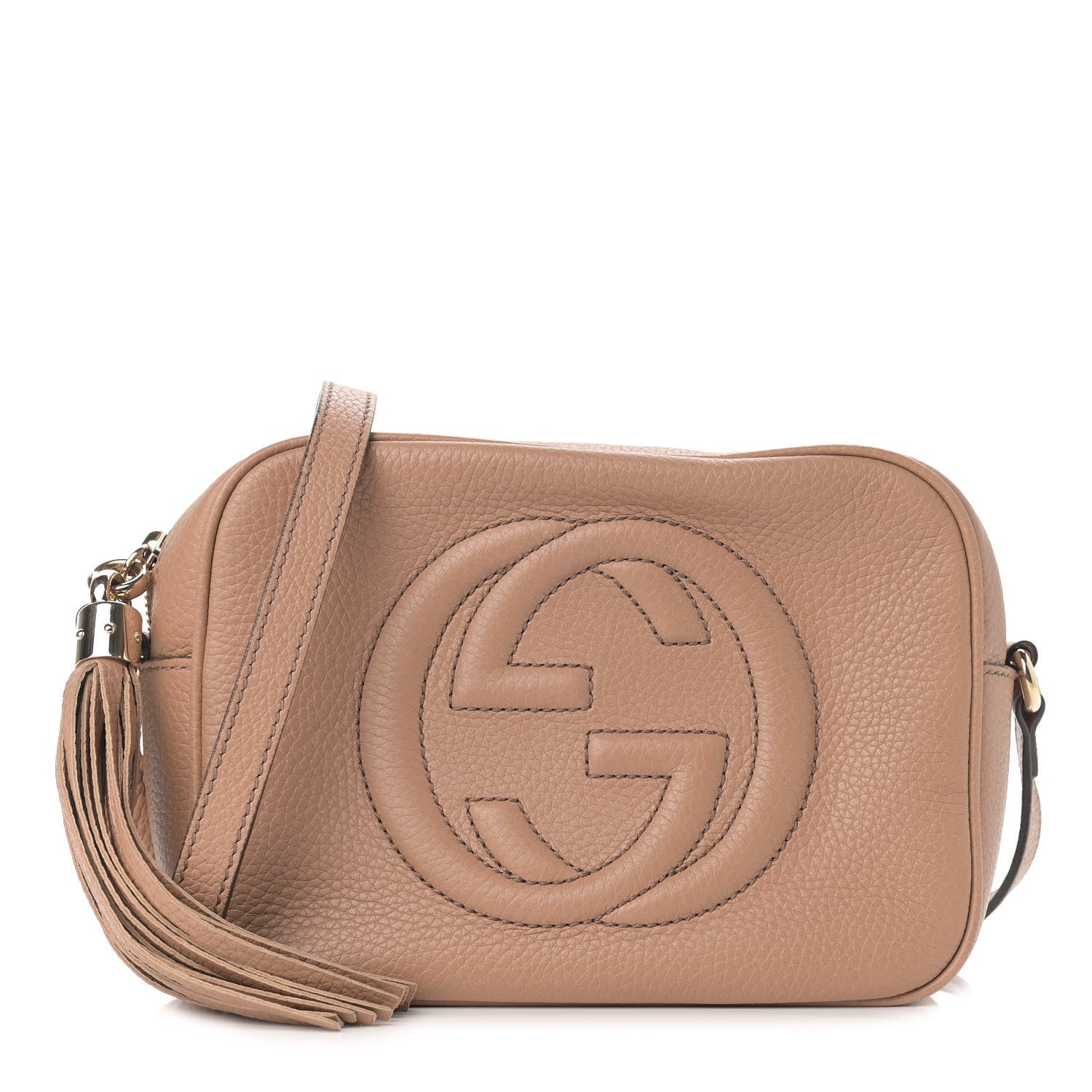 Gucci Pebbled Calfskin Small Soho Disco Bag Camelia 1 of 11