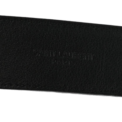 Saint Laurent Suede Monogram Cassandre Belt 75 30 Black 3 of 6