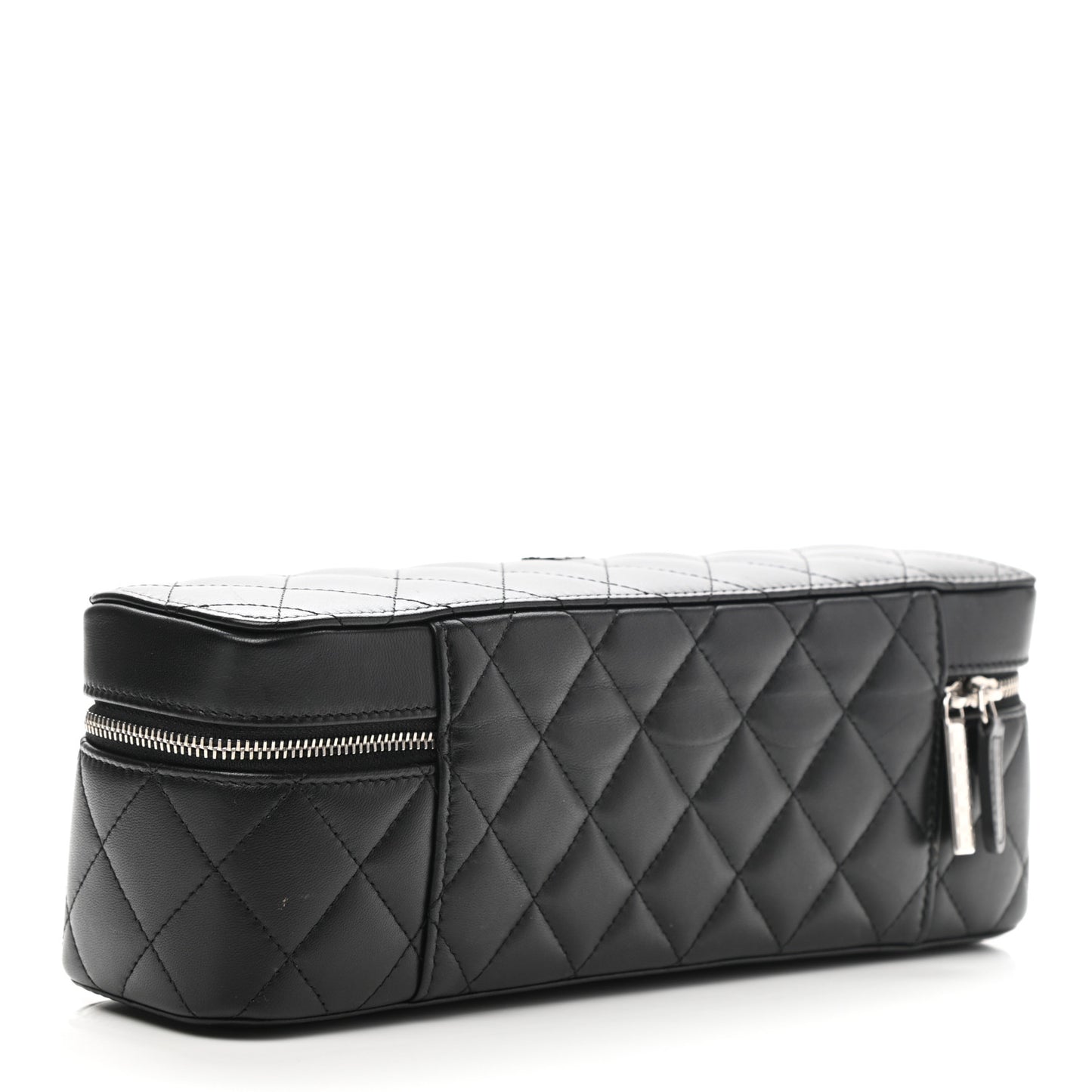 Lambskin Quilted Watch Case Black