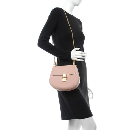 Chloe Grained Lambskin Drew Shoulder Bag Cement Pink 2 of 6