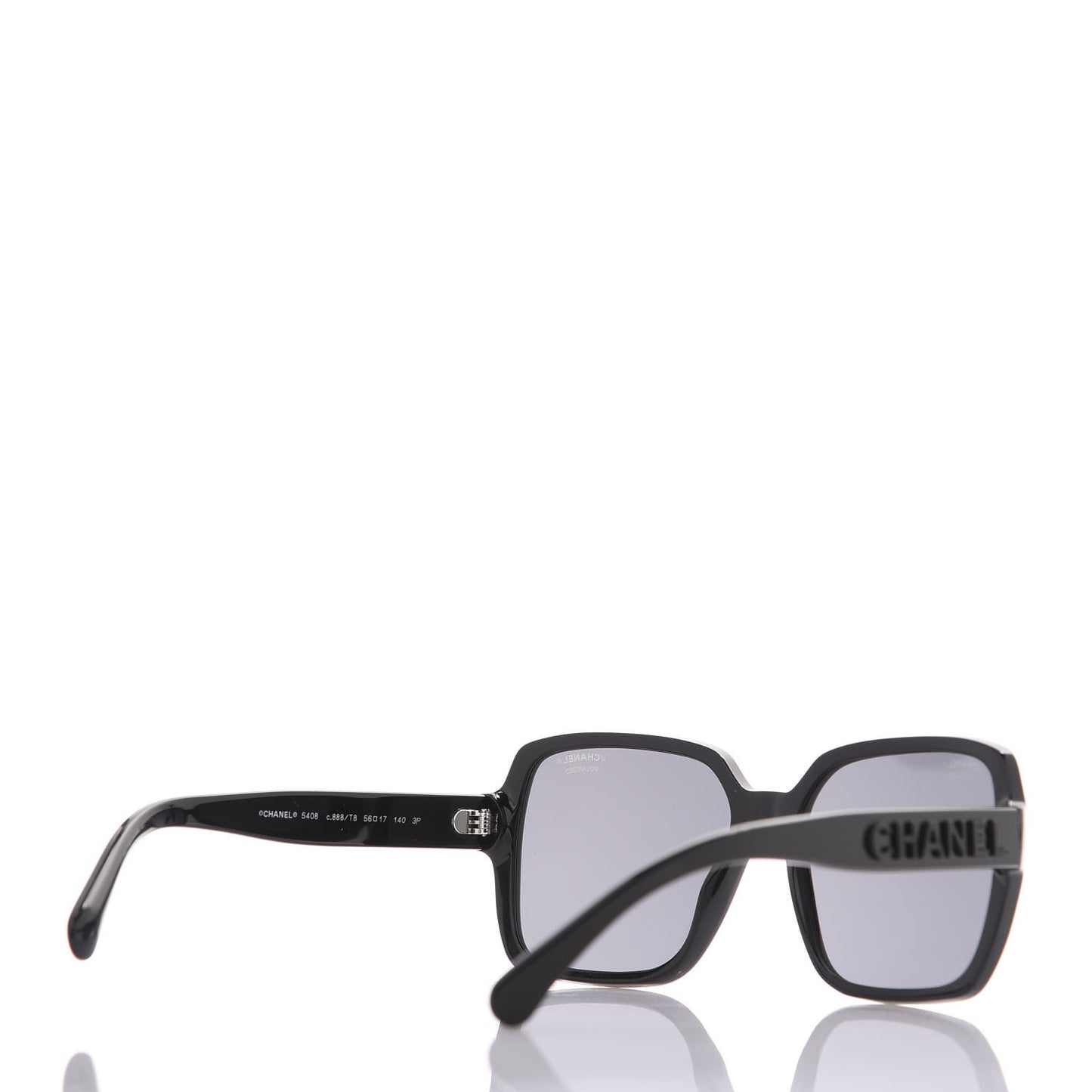 Acetate Polarized Square Sunglasses 5408 Black