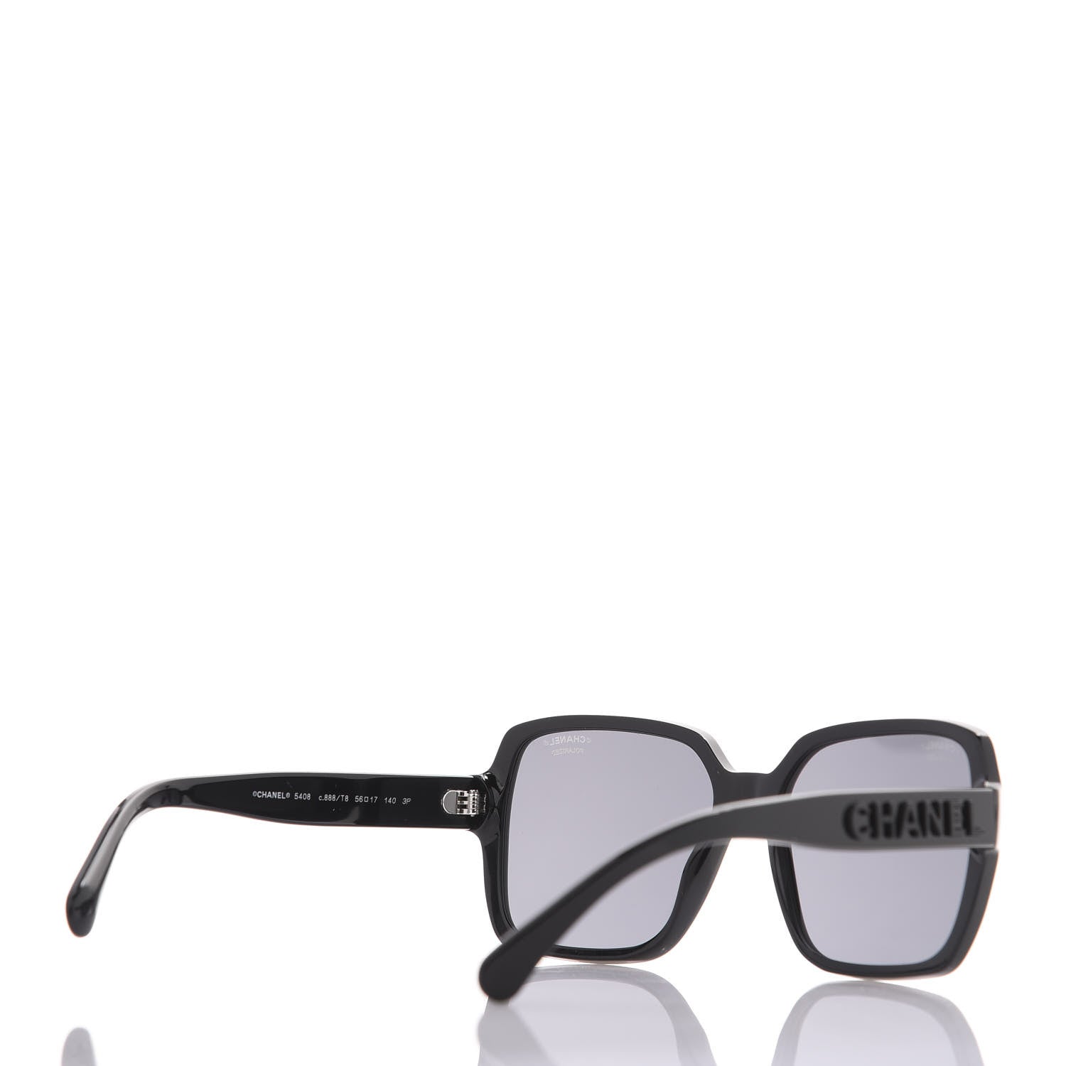 Chanel Acetate Polarized Square Sunglasses 5408 Black 4 of 8