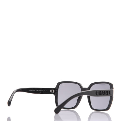 Chanel Acetate Polarized Square Sunglasses 5408 Black 4 of 8