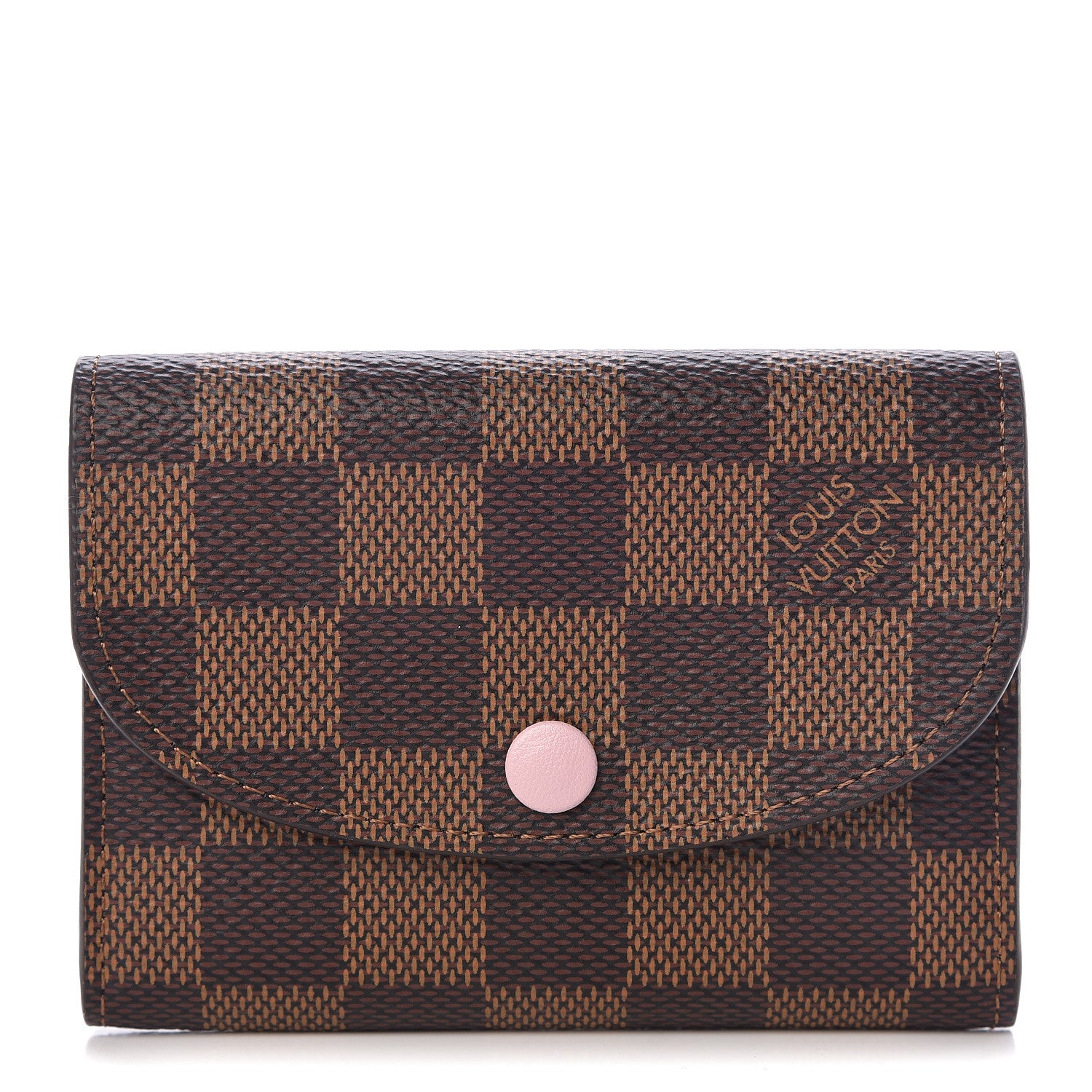 Louis Vuitton Damier Ebene Rosalie Coin Purse Rose Ballerine 1 of 8