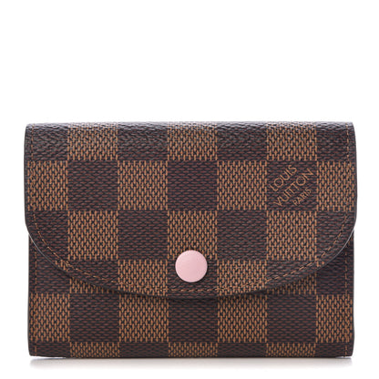 Louis Vuitton Damier Ebene Rosalie Coin Purse Rose Ballerine 1 of 8