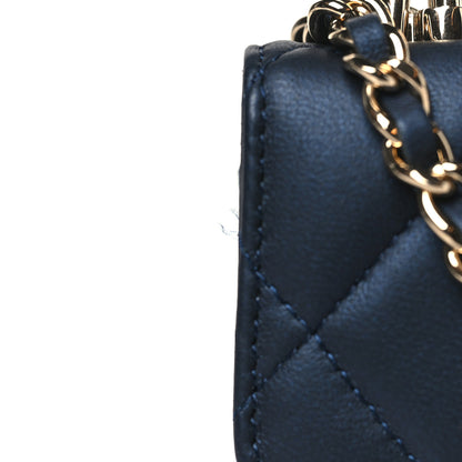 Chanel Iridescent Lambskin Quilted Top Handle Flap Clutch With Chain 10 of 10