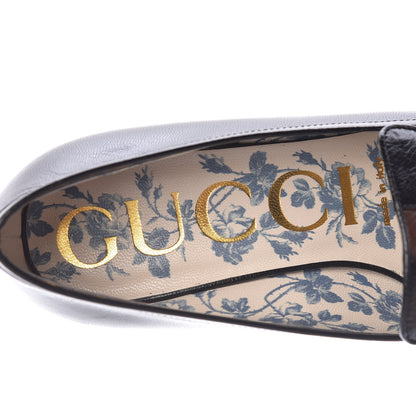 Gucci Goatskin Feline Ginger Loafer Pumps 37 Black Light Brown 6 of 8
