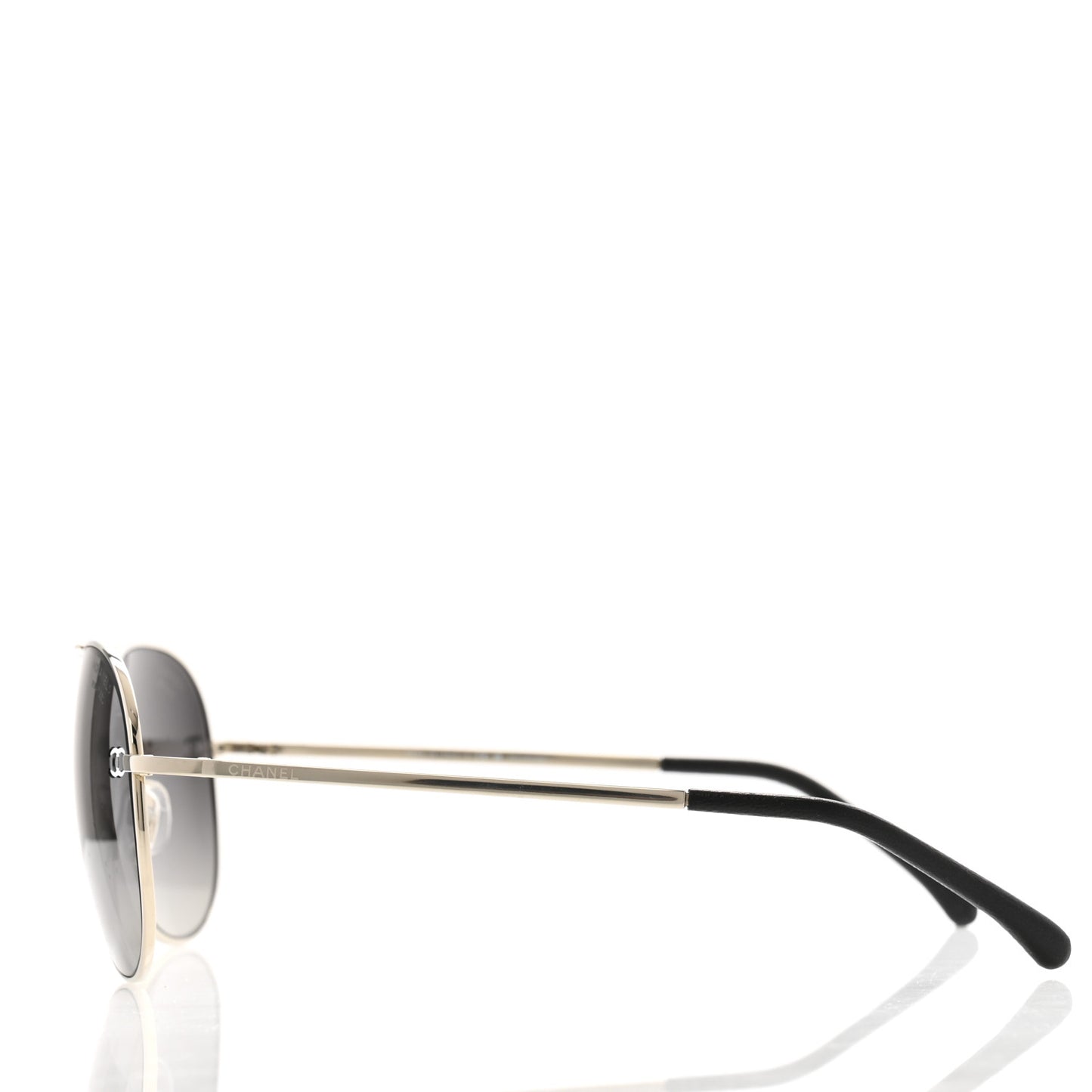 Metal Polarized CC Aviator Sunglasses 4189-T-Q Silver