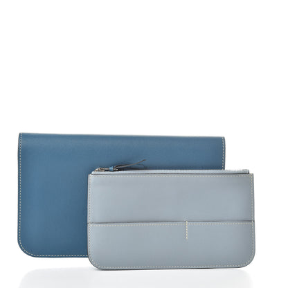 Hermes Swift Dogon Combined Wallet Bleu De Galice and Bleu Lin 3 of 14