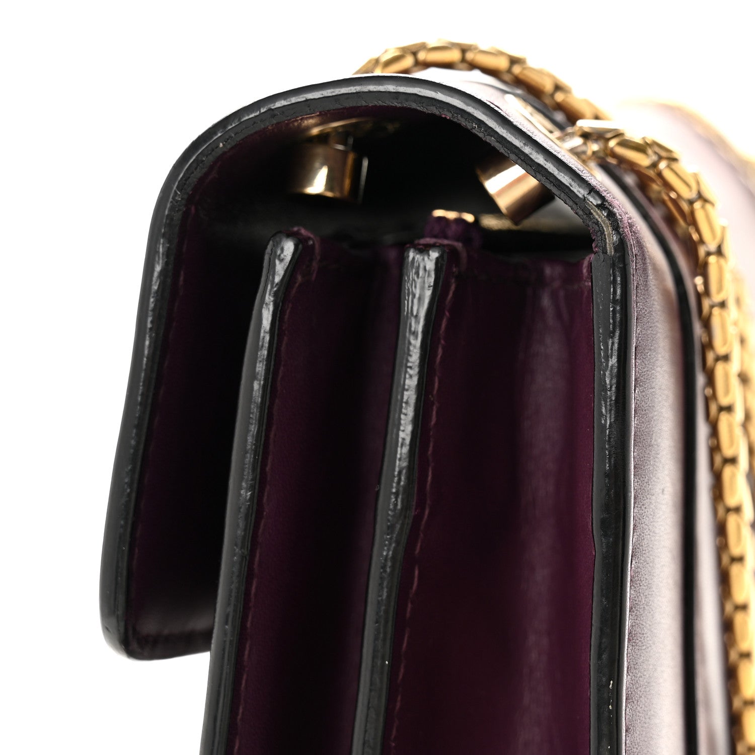 Bulgari Calfskin Serpenti Forever Shoulder Bag Plum 13 of 15