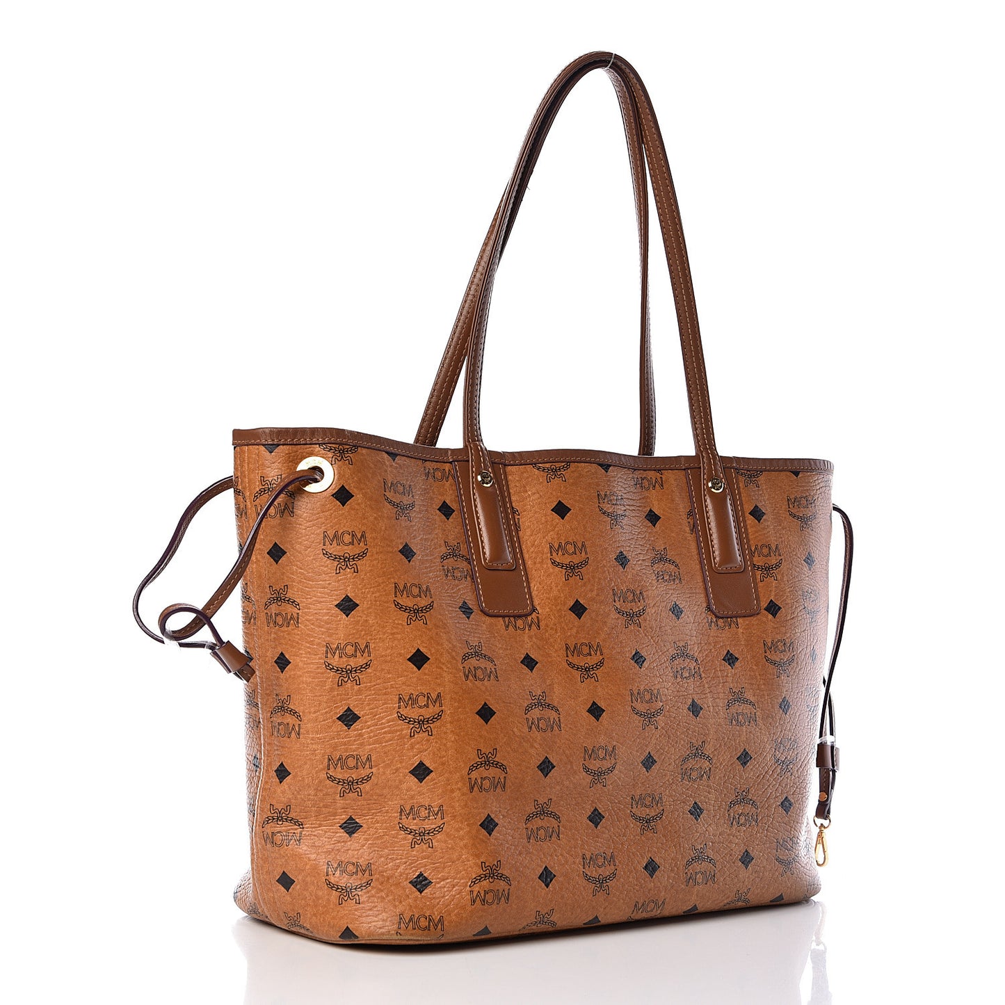 Visetos Medium Liz Reversible Shopper Tote Cognac