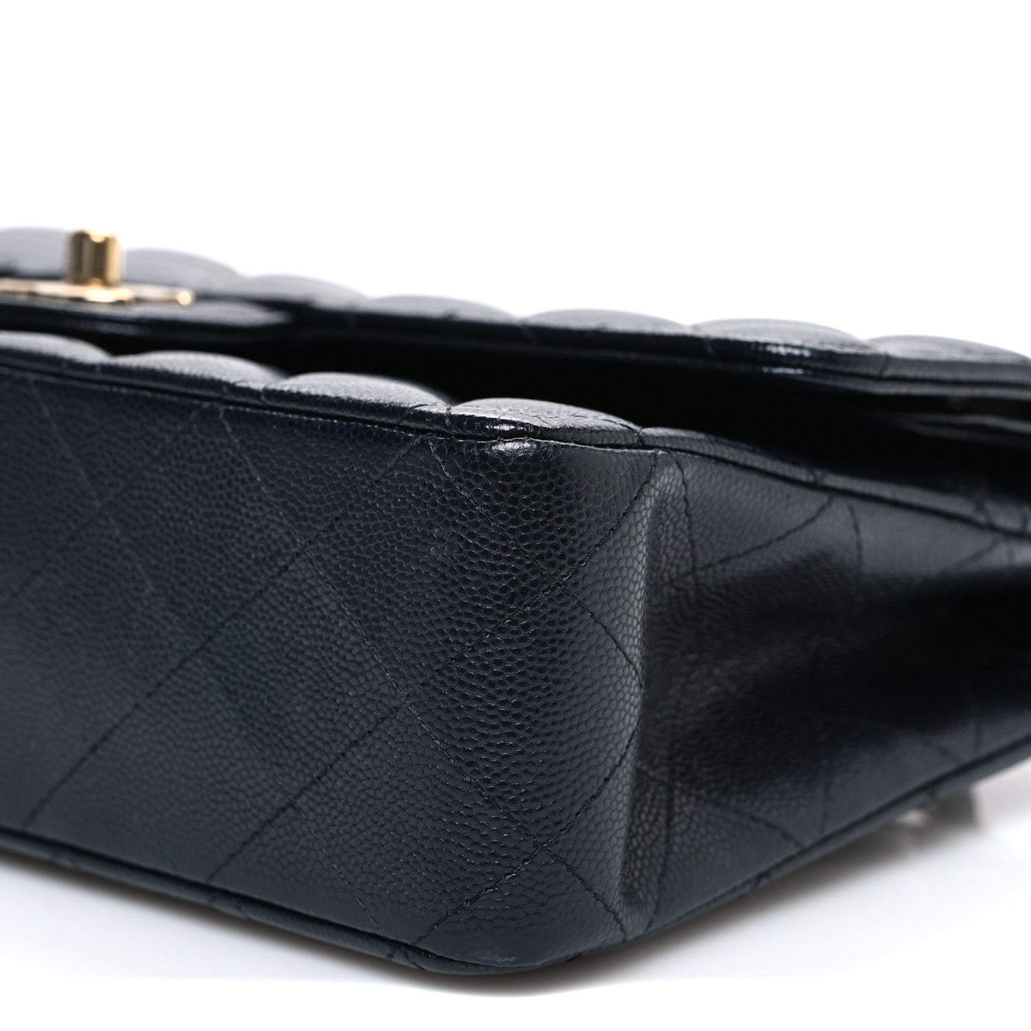 Chanel Caviar Quilted Medium Double Flap Navy 9 of 9