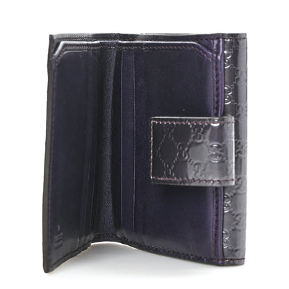 Gucci Shine Guccissima French Flap Trademark Wallet Melanzana 5 of 8