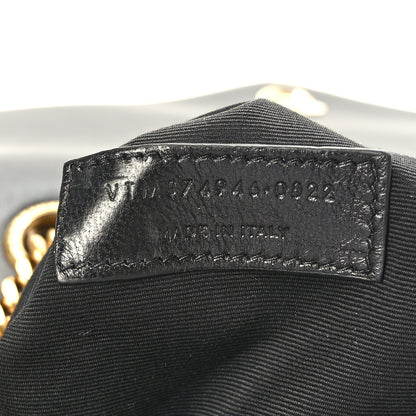 Saint Laurent Shearling Y Quilted Monogram Medium Loulou Chain Satchel Black 8 of 11