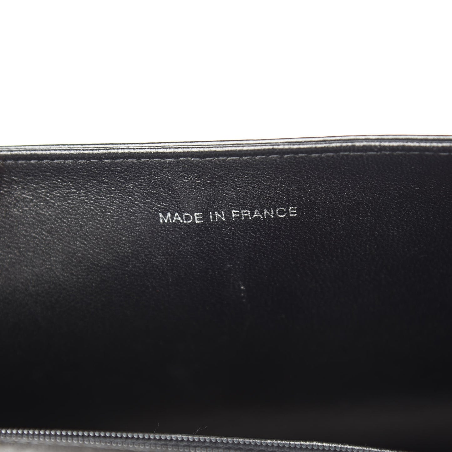 Vinyl CC Flap Bag Black