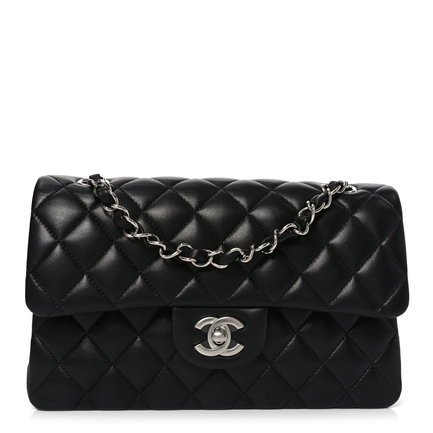 Chanel Lambskin Quilted Small Double Flap Black 1 of 11
