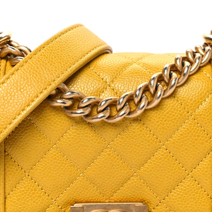 Chanel Caviar Quilted Mini Boy Flap Yellow 8 of 10