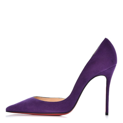 Christian Louboutin Veau Velour Iriza 100 Pumps 39.5 Violet 1 of 9