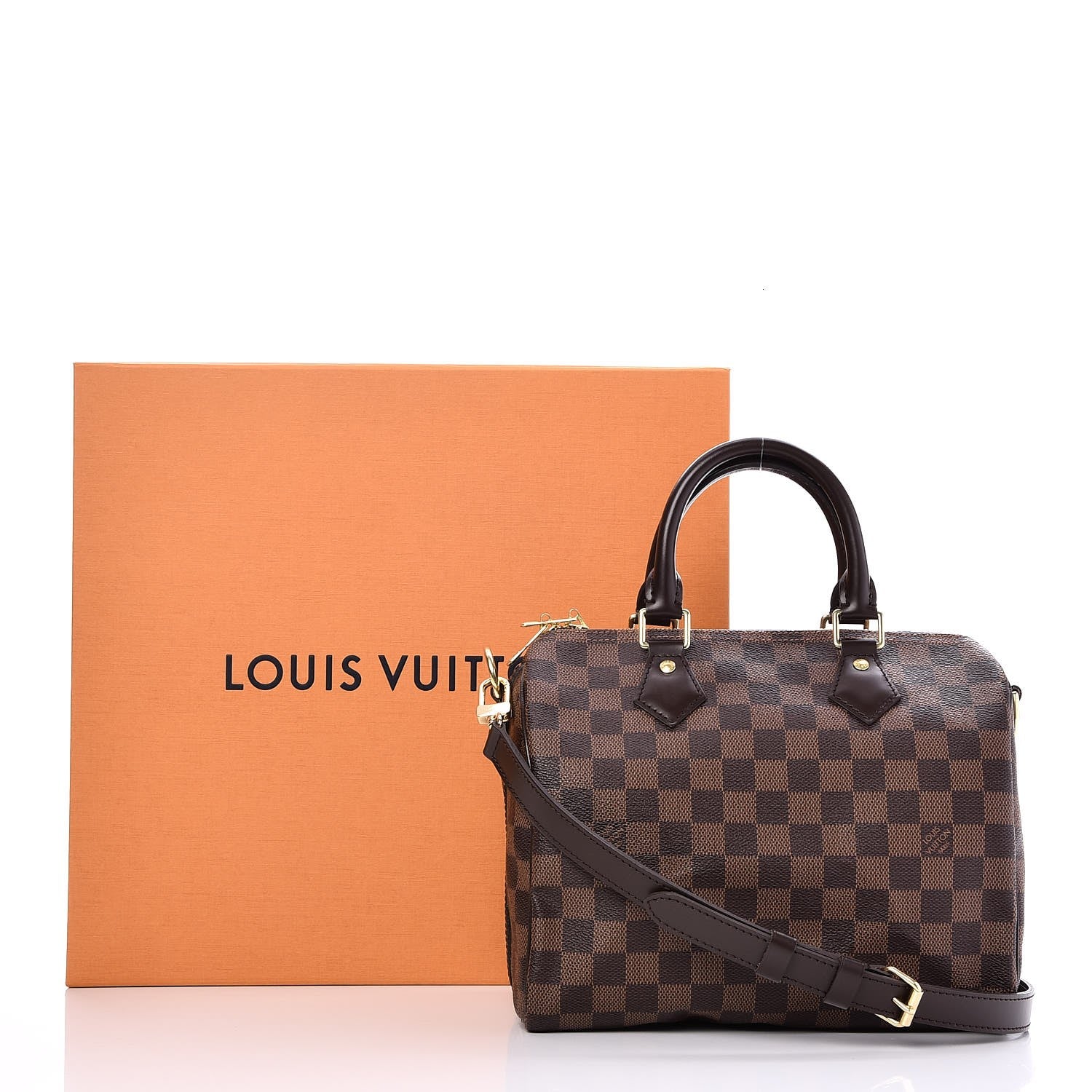 Louis Vuitton Damier Ebene Speedy Bandouliere 25 11 of 11