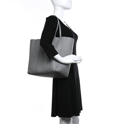 Balenciaga Smooth Calfskin Logo Double Sided Small Everyday Tote Balenciaga Grey Black 2 of 8