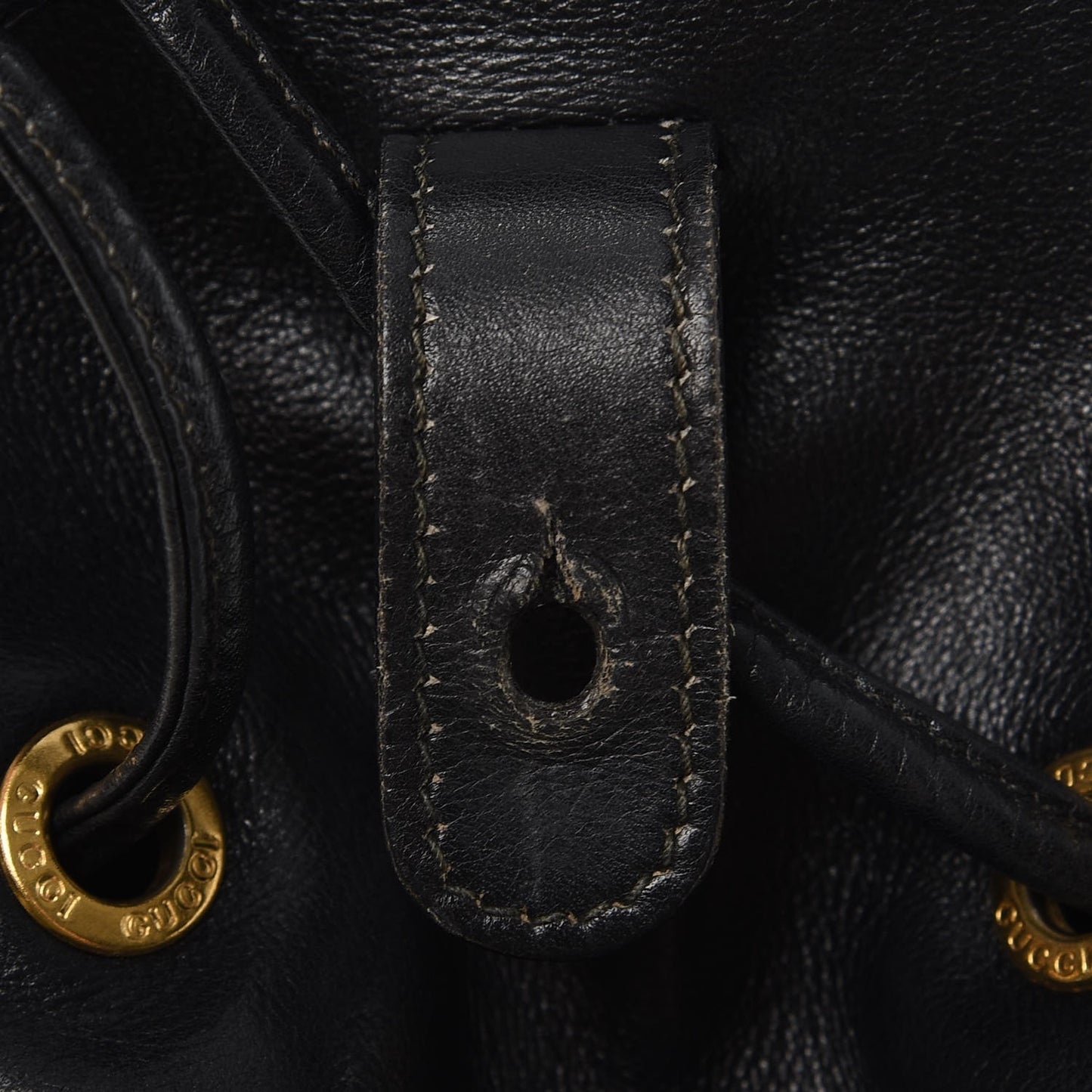 Calfskin Bamboo Backpack Black