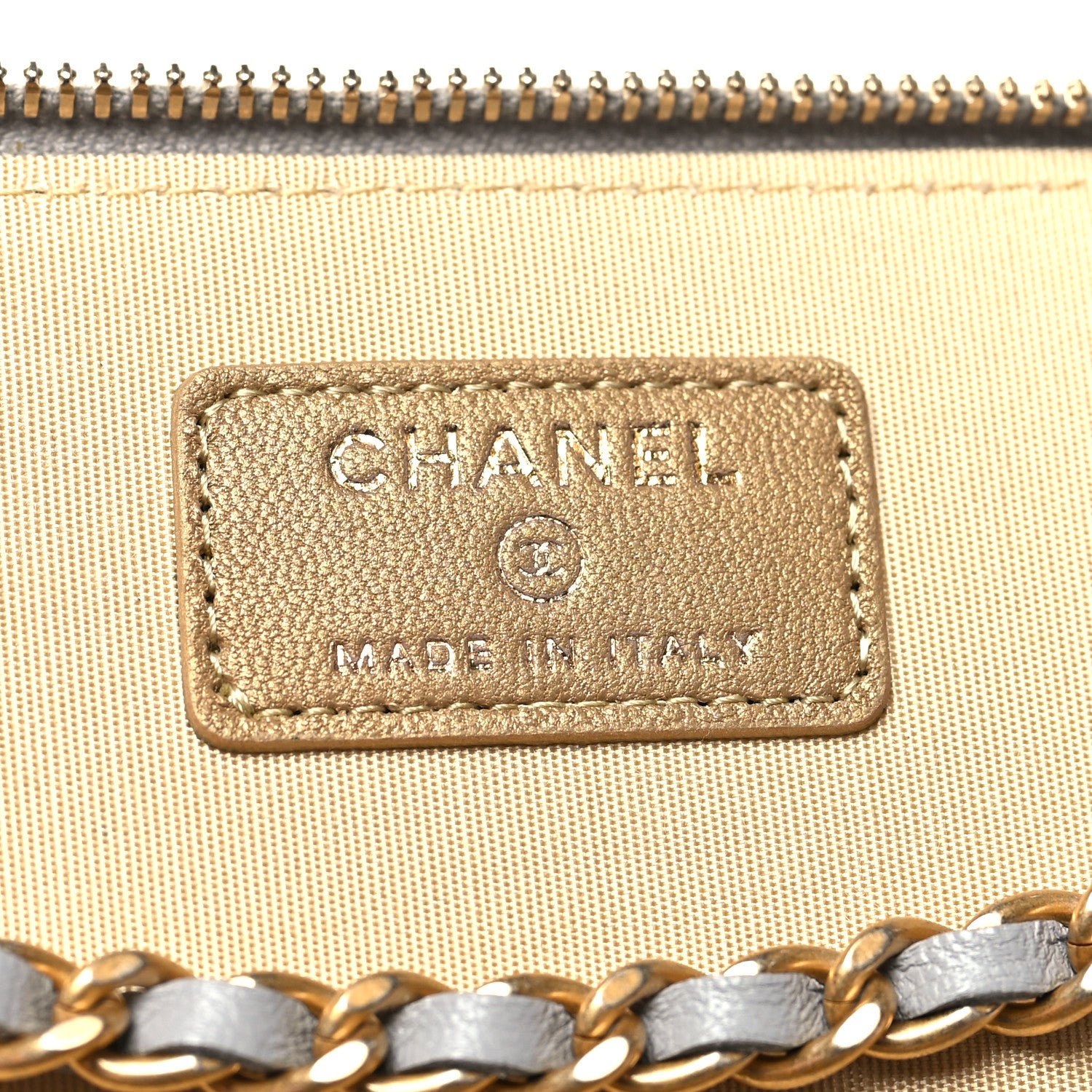 Chanel Lambskin Quilted Small Pearl Crush Vanity Case With Chain Grey 6 of 10