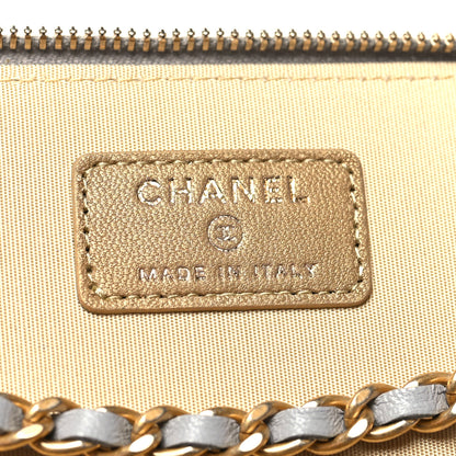Chanel Lambskin Quilted Small Pearl Crush Vanity Case With Chain Grey 6 of 10