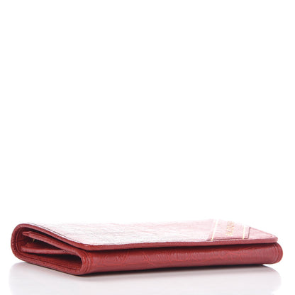 Balenciaga Agneau Blanket Money Wallet Rouge Brique 4 of 8