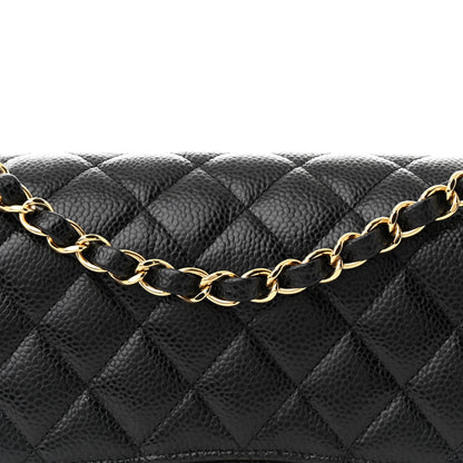Chanel Caviar Quilted Medium Double Flap Black 8 of 11