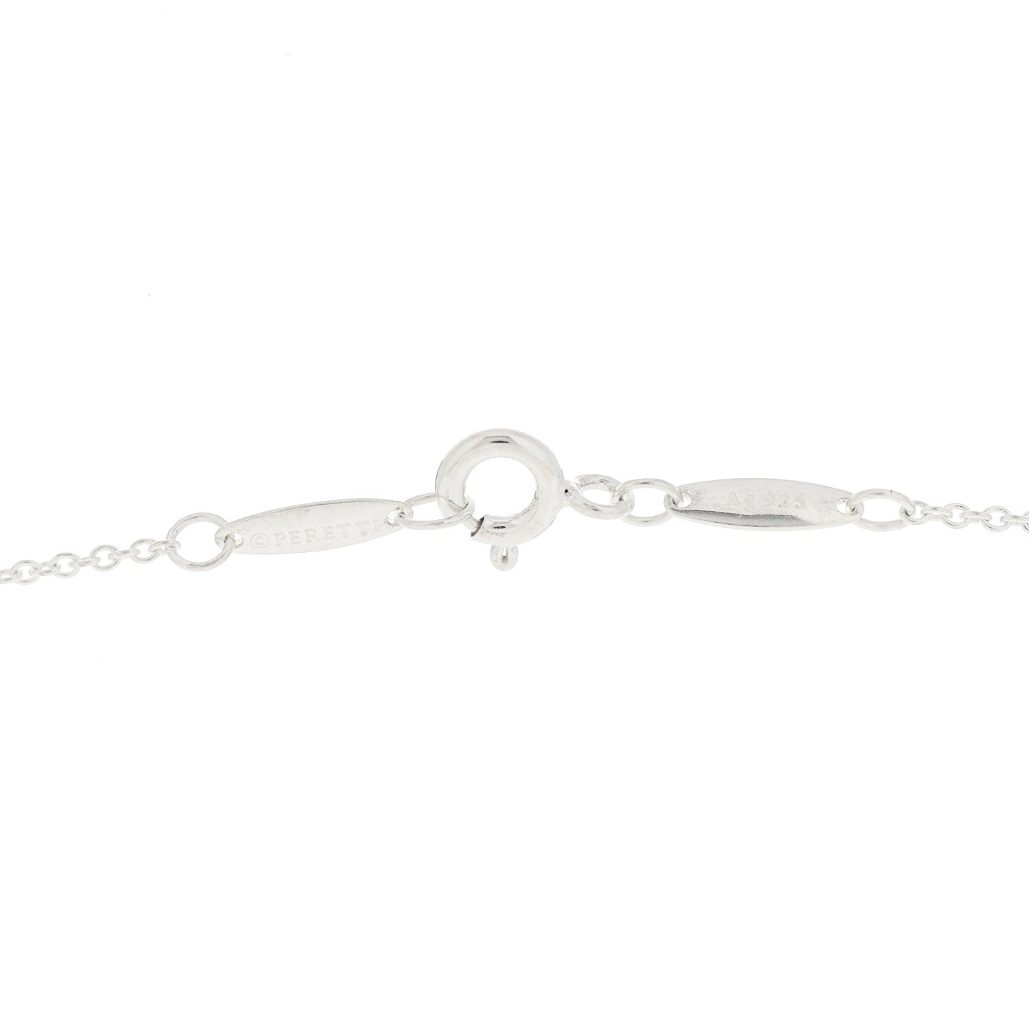Tiffany Sterling Silver 11mm Elsa Peretti Bean Pendant Necklace 5 of 5