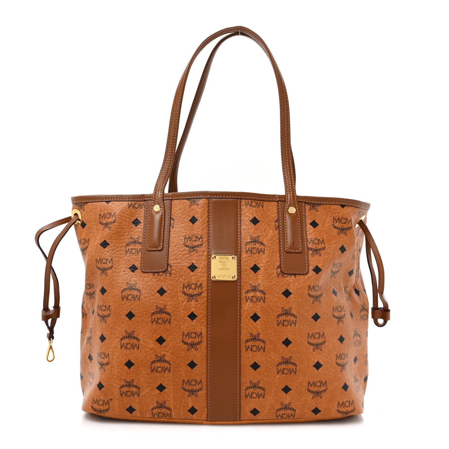 MCM Visetos Medium Liz Reversible Shopper Tote Cognac 1 of 21