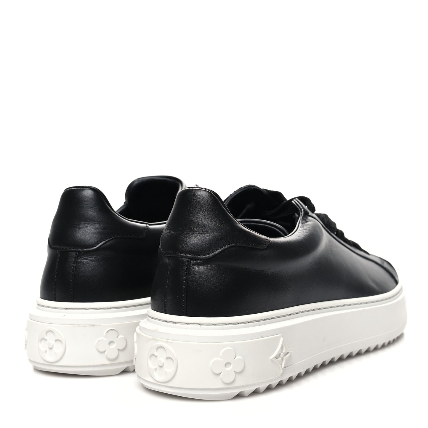 Calfskin Time Out Sneakers 38.5 Black