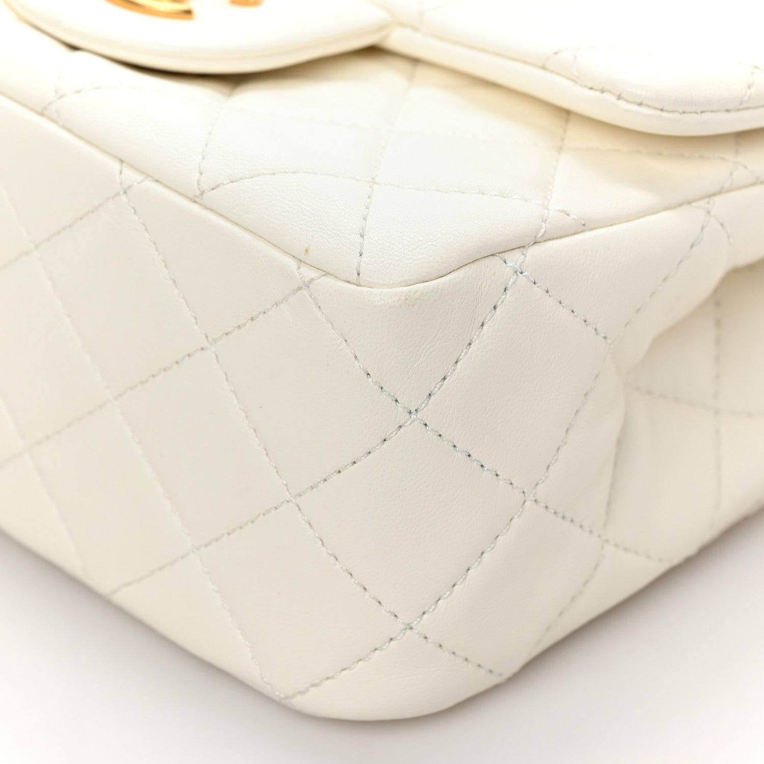 Chanel Lambskin Quilted Mini Pearl Crush Flap White 9 of 10