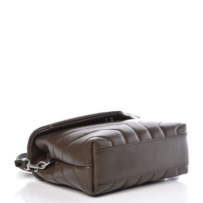 Saint Laurent Calfskin Y Quilted Monogram Toy Loulou Crossbody Bag Faggio 4 of 9