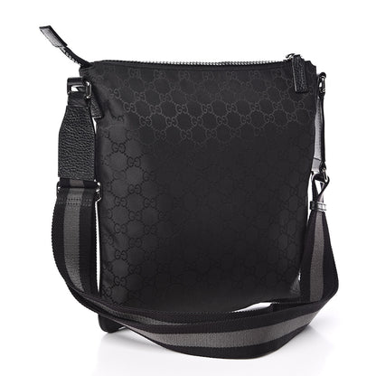 Gucci Nylon Monogram Small Flat Messenger Bag Black 3 of 10