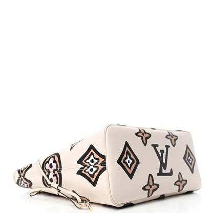Louis Vuitton Monogram Giant Wild At Heart Neverfull MM Creme 3 of 4