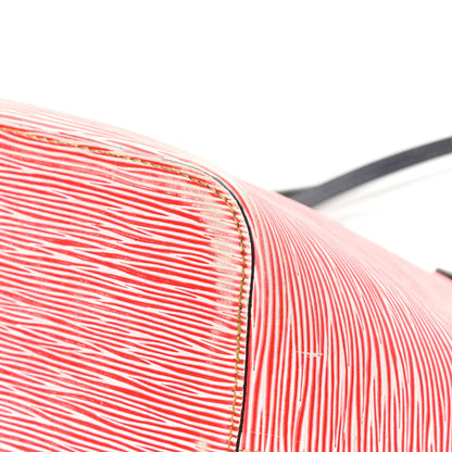 Louis Vuitton Epi Neverfull MM Denim Red 10 of 16