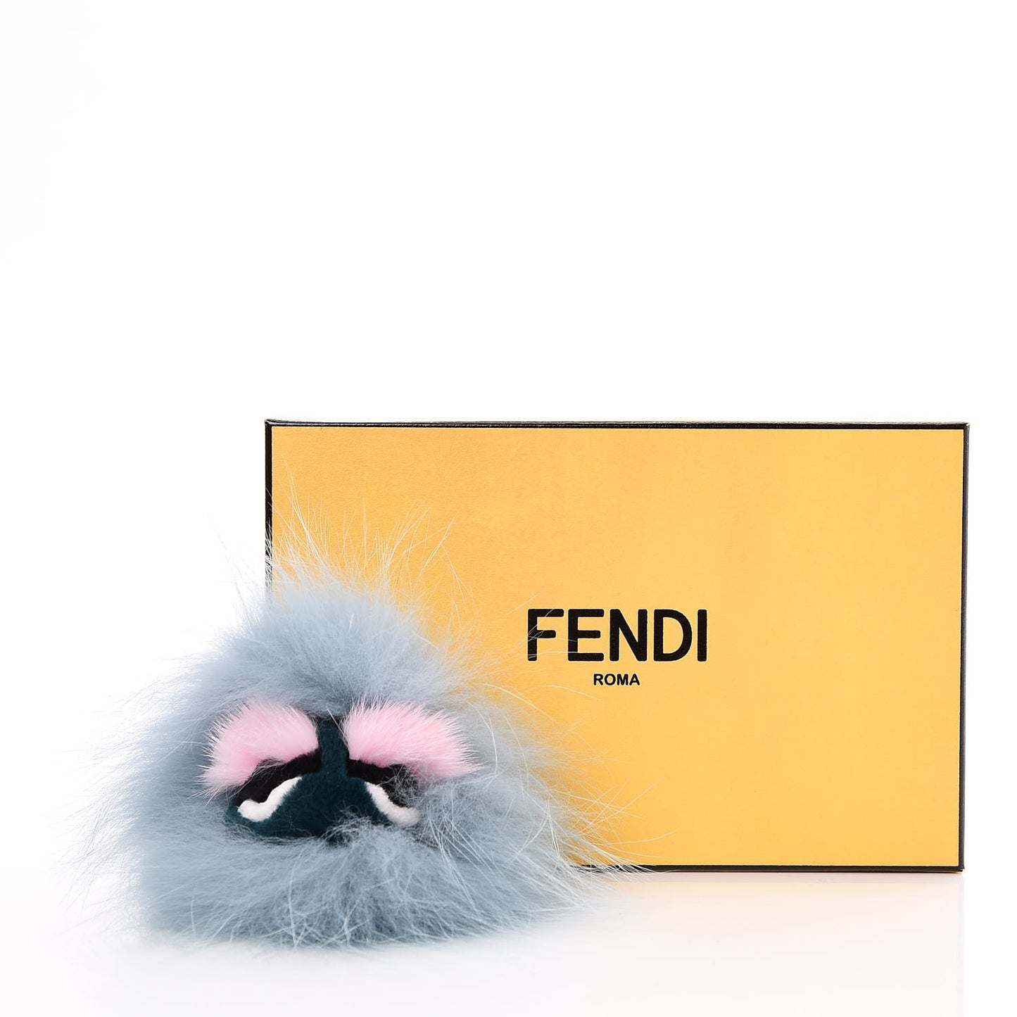 Fox Mink Rabbit Fur Vitello Flamingo Mini Monster Bag Bug Charm Lagoon Black Multicolor