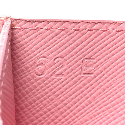 Prada Saffiano Shine Monochrome Card Holder Peonia 7 of 7