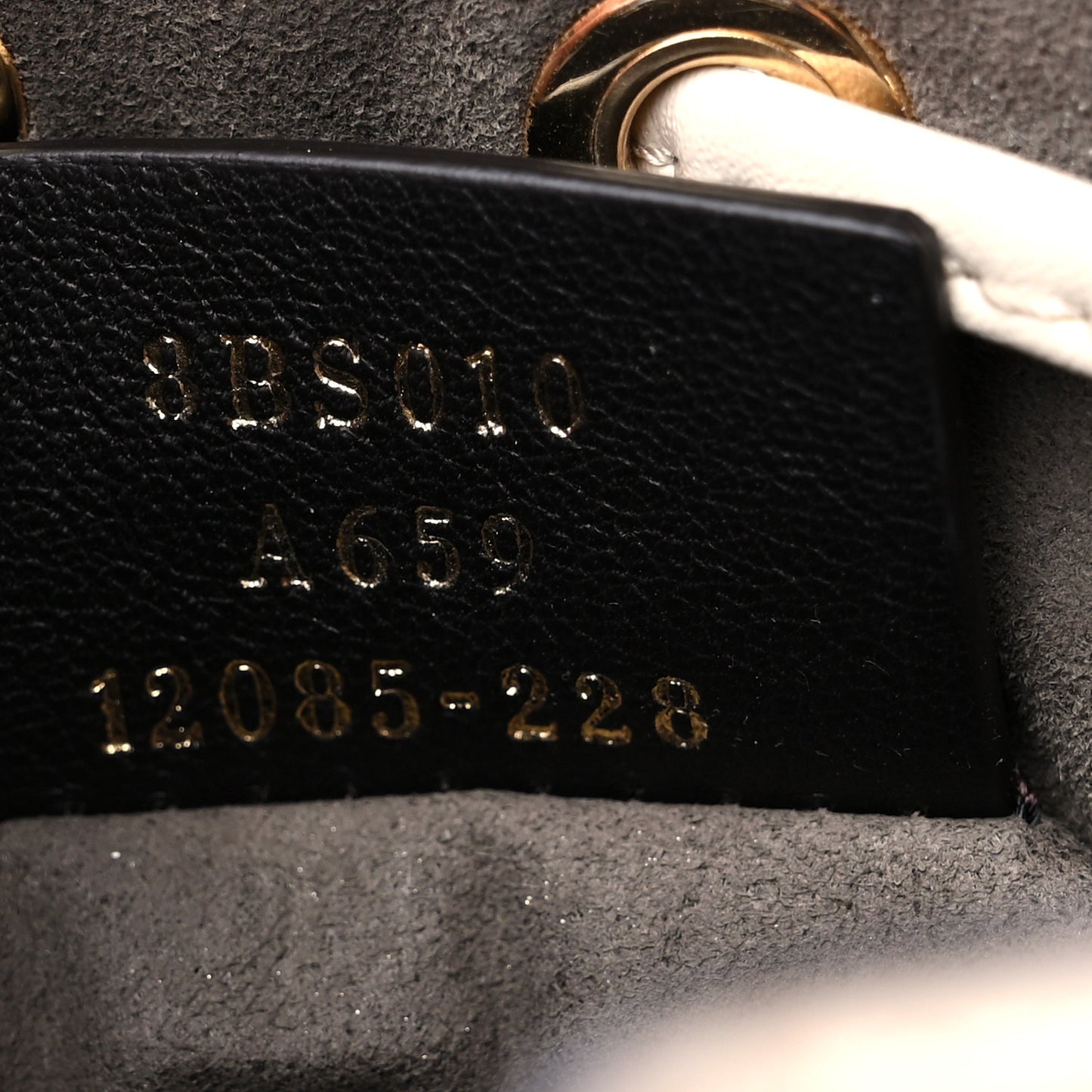 Vitello Liberty F is Fendi Bi-Color FF 1974 Embossed Mini Mon Tresor Bucket Bag Camelia Mandorlo